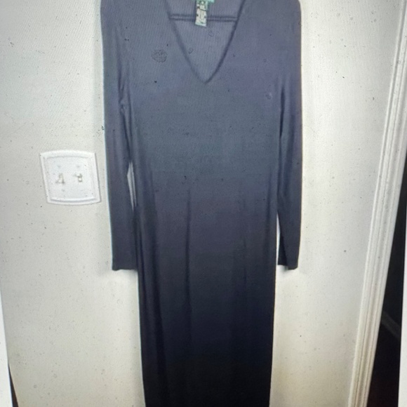 Ralph Lauren Black Jersey Maxi Dress Size Small - Picture 2 of 8